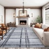 5*7FT Washable Rug, Modern Non-Slip Geometric for Hallway, Kitchen, Low Pile Non-Shed Floor Carpet for Laundry & Bathroom, Foldable  Mat Light-Gray - 2 of 4