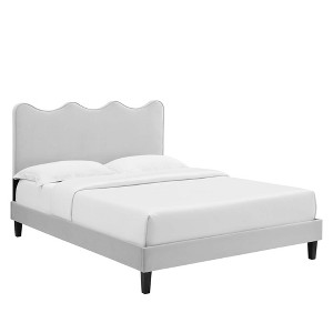 Modway Current Performance Velvet Full Platform Bed - 1 of 4