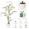 Artificial Magnolia Tree, Faux Flower Plant In Pot with Realistic Leaves & Flowers, Fake Real Touch Blooming Floral Plant For Home Office Decor - 2 of 4