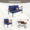 EAGLE PEAK Sunset Dune Collection Modern Outdoor Furniture Set, 5 Piece Patio Wicker Conversation Set with Cushions - 2 of 4