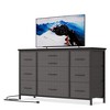 GustoWave TV Console Table for TV up to 55", Modern TV Stand with 10 Drawer & Sockets for Living Room - 2 of 4