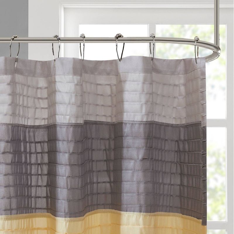 Polyester Faux Silk Shower Curtain, 4 of 7