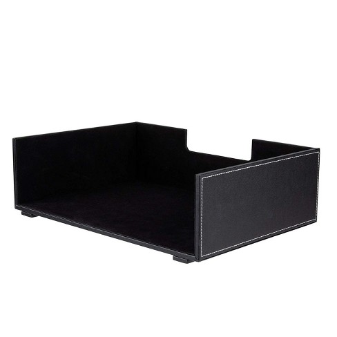 Pu Leather Paper Tray 13 X 4 X 9 Office Desktop Paper Organizer For Documents Letters Target