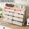 Dresser for Bedroom, 6 Drawer Dresser, Wide Chest of 6 Drawers with Open Space, Modern Large Capacity Storage Cabinet, Living Room, Hallway - 2 of 4
