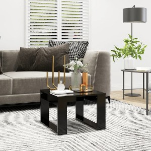 Clihome Modern Oak Side Table, Elegant Compact Square Accent Table for Living Room and Bedroom Decor - 1 of 4