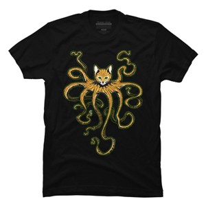 Men's Design By Humans Octokitty By Captain_RibMan T-Shirt - 1 of 4
