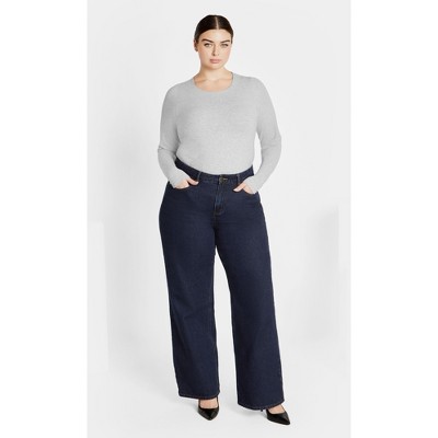 Women's Plus Size Jojo Straight Jean - dark denim | CITY CHIC