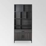 67.25" Gallatin Contemporary Cube Unit Bookcase Dark Gray - Christopher Knight Home
