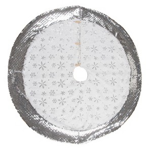 Transpac Polyester 48 in. Multicolored Christmas Glitz Sequin Tree Skirt - 1 of 2