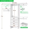Aheaplus 60'' Closet System with Fabric Drawers, Walk-in Closet Organizer with Hanging Rods and Adjustable Shelves - 3 of 4