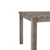 Farmhouse 42 in. W Rural Log Wood Counter Height 4-Legs Dining Table with Square Top and Nail Head Trim Seats 4-Morden Fort - 4 of 4