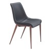 HomeRoots Set of Two Black and Brown Upholstered Faux Leather Dining Side Chairs - 4 of 4