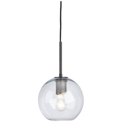 Antiqued Black Glass Globe Pendant Light