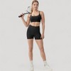 Anna-Kaci Active Women's Scoop Neck Sports Bra with Adjustable Spaghetti Straps Removable Padding - 4 of 4