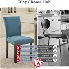 Dining Chairs Set of 2 Upholstered Parsons Diner Room Chair Sets Fabric Kitchen Chairs with Nailhead Trim/Sturdy Wood Legs and Padded Cushion - 4 of 4