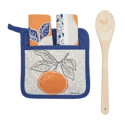 Tagltd Dolce Vita Oranges Dish Flour Sack Dishtowel Set Of 2 : Target