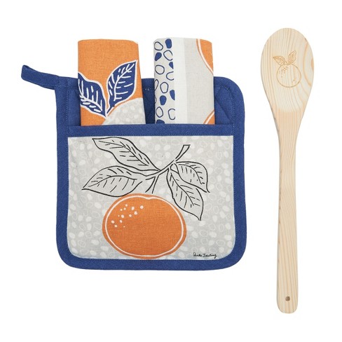 C&F Home Orange Dot Dash Potholder Gift Set - image 1 of 4