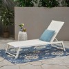 Myers Aluminum Outdoor Patio Chaise Lounge - White - Christopher Knight Home: Weather-Resistant, Traditional Style - 2 of 4