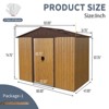 MOEPISY 8ft X 4ft Outdoor Metal Storage Shed With Sliding Door And Foundation, Coffee - 4 of 4