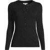Lands' End Women's Drapey Rib Skimming Long Sleeve Henley - 3 of 3