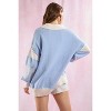 Women's Collared Oversized Sweater - Peach Love - 3 of 3