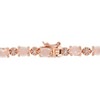 EVERLY JEWELRY | Rose Plated Sterling Silver 0.02 CT TW Diamond And 9 CT TGW Simulated Morganite Bracelet, 7.25-inch - 4 of 4