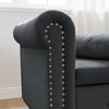 Sapphtopaz Storage Bench Velvet Ottoman Lounge Chair for Bedroom with Storage Upholstered Rolled Arm Chaise for Living Room, Bedroom, Entryway - 2 of 4
