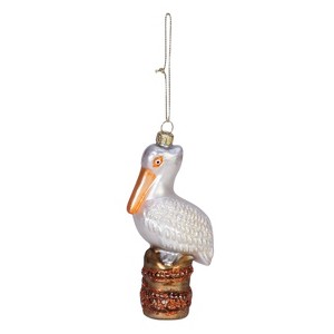 Beachcombers Blown Glass Pelican Ornament - 1 of 1