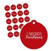 Big Dot of Happiness Red and Gold Friendsmas - Friends Christmas Party Favor Gift Tags (Set of 20) - 2 of 4