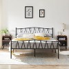VECELO Full/Queen Metal Platform Bed Frame with Headboard/Footboard, Storage Space Under Bed Frames, No Box Spring Needed, Easy Assembly - 2 of 4
