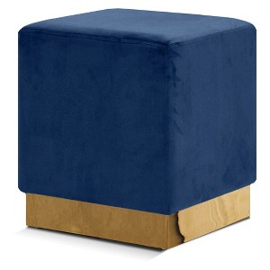 Meridian Furniture,Jax Velvet Ottoman/Stool - 1 of 4