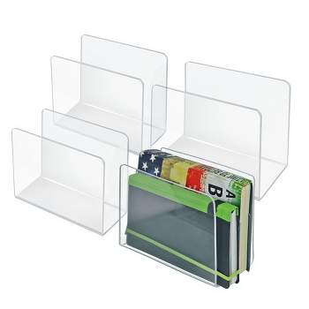 Boloyo Acrylic 3 Sections File Holder,Clear File Organizer Letter Sorter  Holder for Desk,Fit for Office File Organizer Wallet & Purse Display Stand