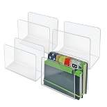 Azar Displays Clear Acrylic Desk File Holder- Medium, 4-Pack