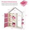 Infans Kids Costume Storage Closet Children Pretend Dresser w/Storage Bins Shelves Pink - 2 of 4