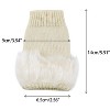 INSPIRE CHIC Women's Elastic Faux Fur Knit Half Finger Thumb Hole Wrist Sleeves Gloves for Windproof Dress 1Pair - 2 of 4