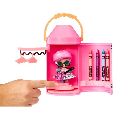 L.O.L. Surprise! Loves CRAYOLA Color Me Studio- with Collectible Doll, Over 30 Surprises, Paper Dresses, Crayon Dolls