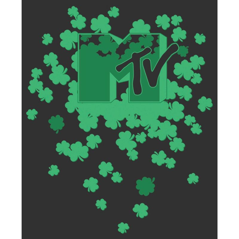 Men's MTV St. Patrick's Day Shamrock Splatter Logo T-Shirt, 2 of 6