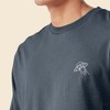 Dalix UFO Embroidered Cotton Classic Fit Long Sleeve Crewneck Tee Shirt Mens - 4 of 4