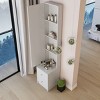 Full Body Mirror Cabinet with Drawers, Minimalist MDF Storage Tower for Bedroom or Vanity Corner-Cuddlewood - 3 of 4