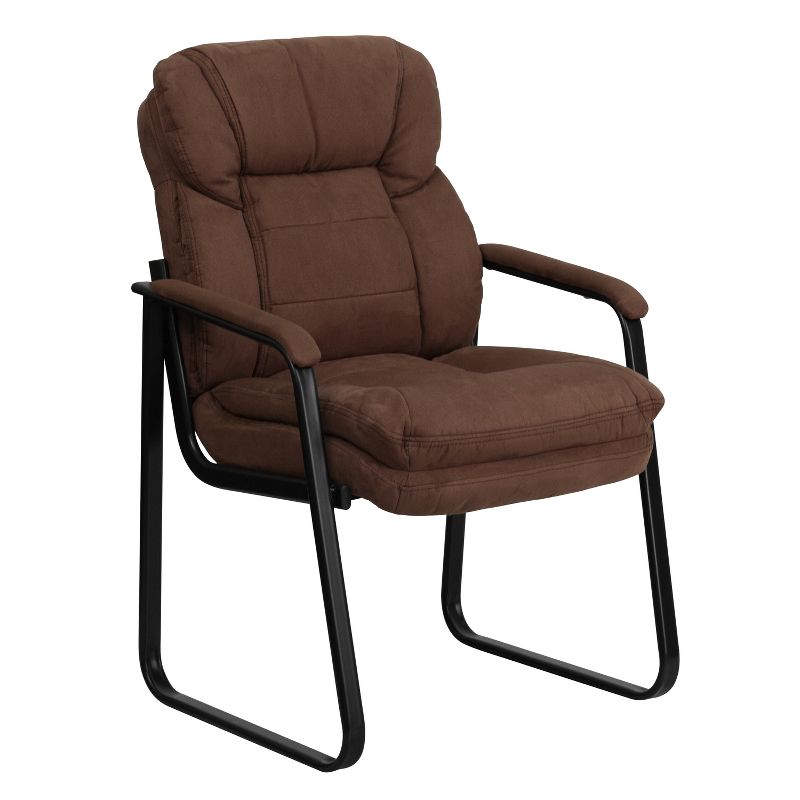 Flash Furniture Executive Side Reception Chair with Lumbar Support and Sled Base, 1 of 11