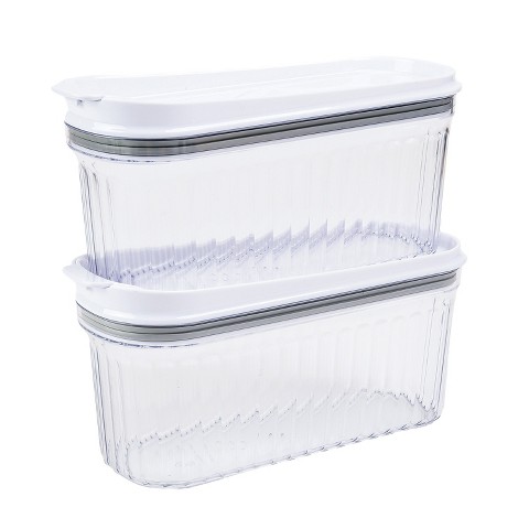 SharpChef 2PK Airtight Cereal Dispenser Food Storage Container with locking lid, Leakproof, Kitchen Pantry Organization and Storage, BPA-Free, 51 oz