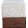 Meridian Furniture,Havre Velour Fur Fabric Ottoman/Stool - 3 of 4