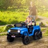 Qaba 12V 4x4 Kids Electric Car, 2WD/4WD Switchable Kids Ride on Car with Parent Remote Control, Spring Suspension System, Back Trailer - 3 of 4