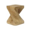 Lyngins Twisted Spiral Patio End Tables, MGO Accent Table, Wood-Look Outdoor End Table for Patio or Indoor Use, Outdoor Side Table - 4 of 4