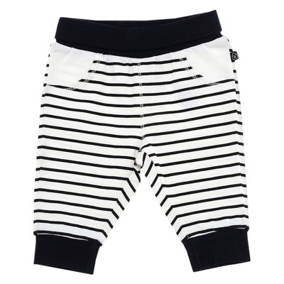 black and white striped newborn pants