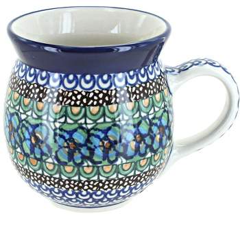 Blue Rose Polish Pottery Ceramika Artystyczna Bubble Mug