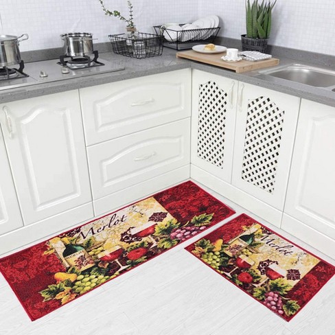 Kitchen Mat, 2 PCS Kitchen Rugs, Cushioned Kitchen Mats for Floor