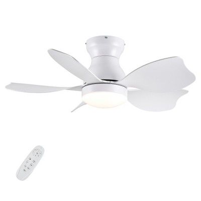 BestParts 30" Kids' Ceiling Fan - Child-Safe, Remote Control, White ABS