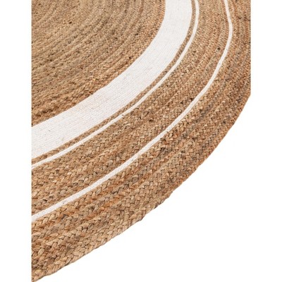 Handmade Natural Ivory Braided Jute Round Rug