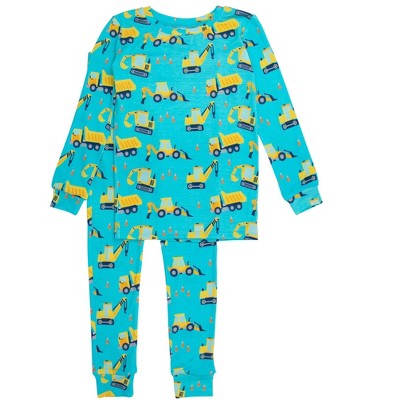 RuffleButts Gender Inclusive Viscose from Bamboo Toddler Long Sleeve Pajama Set